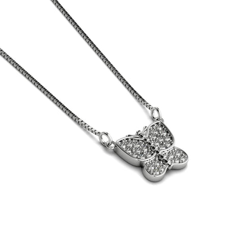 Monarch | 925 Sterling Silber | Halskette mit Schmetterlings-Unendlichkeitsverschluss